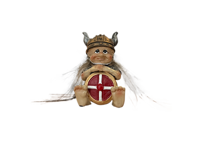Viking siddende med Skjold