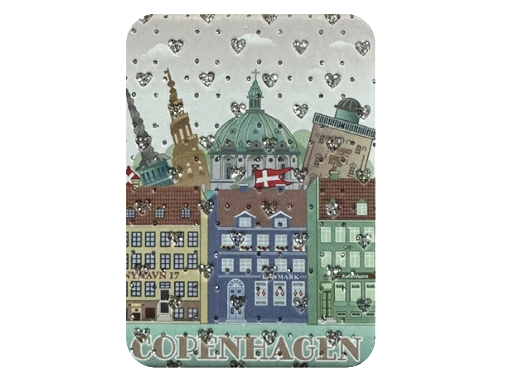 Magnet, Rhinestone Copenhagen Nyhavn