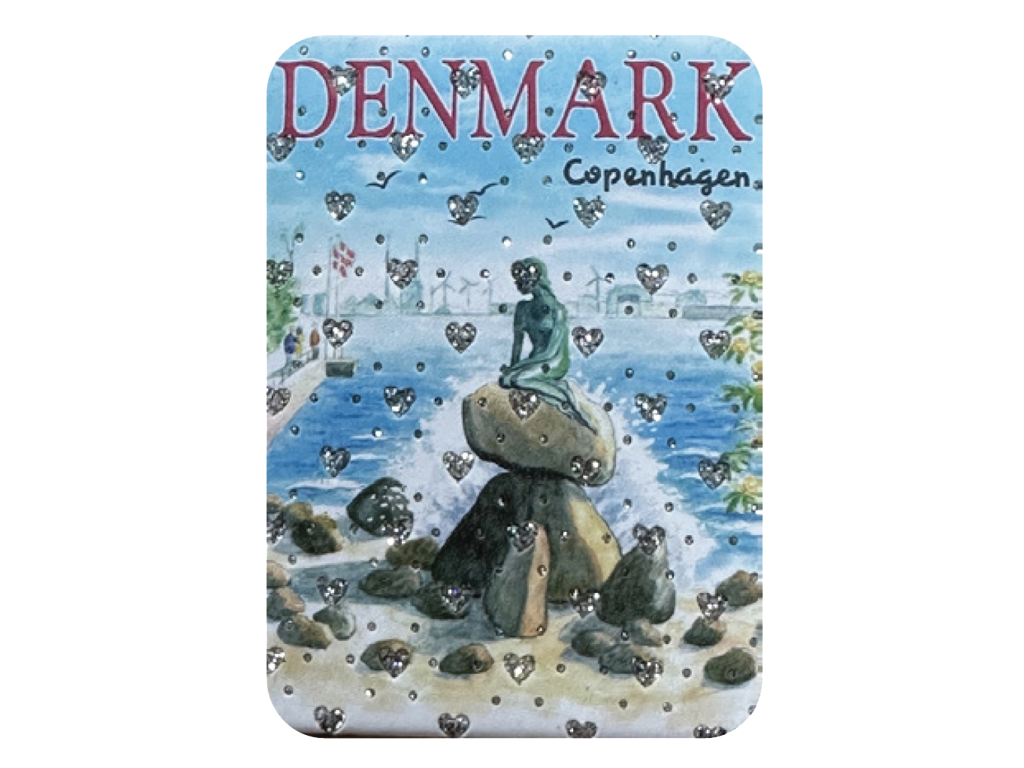 Magnet. Rhinestone Denmark Havfrue