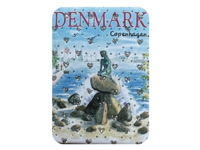 Magnet. Rhinestone Denmark Havfrue
