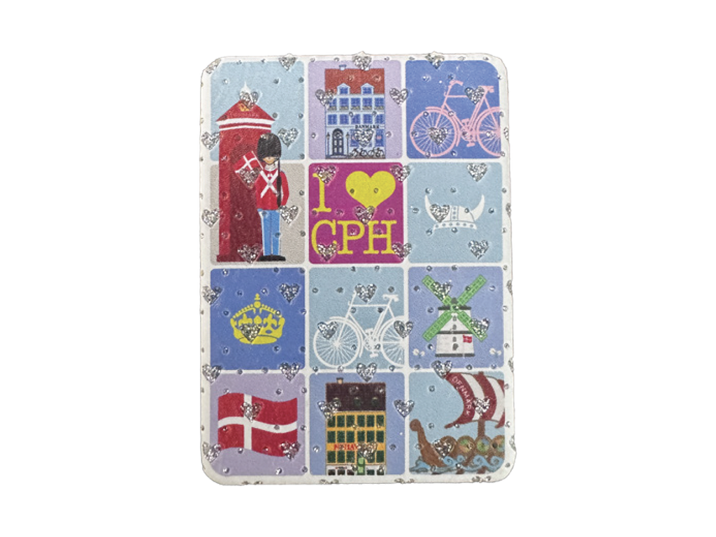 Magnet, Rhinestone I Love Cph